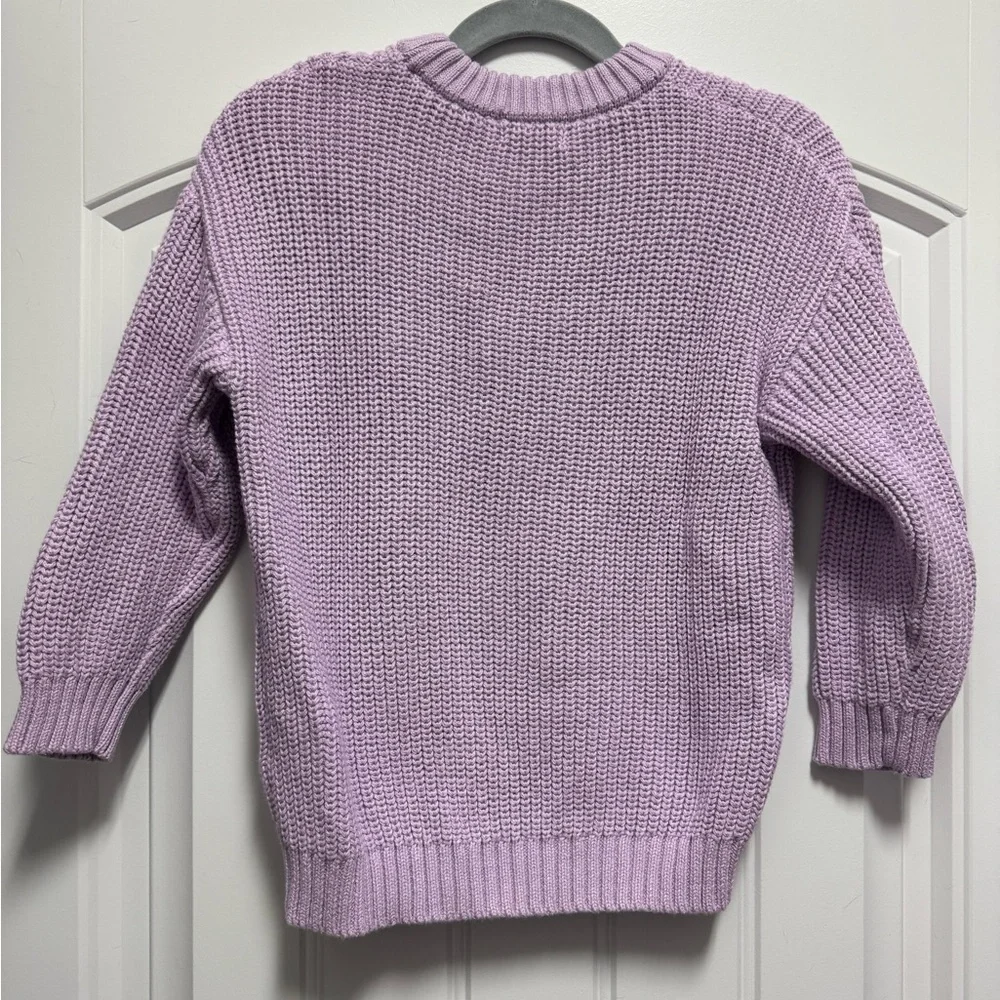 Kids Purple Sweater with Cute Ghost Design
